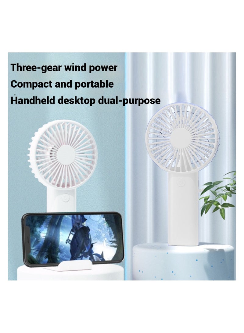 Portable Handheld Fan | 6H Long-lasting Battery | USB-C Fast Charging | 3 Speed Settings | Library-grade Quiet Operation - Image 2