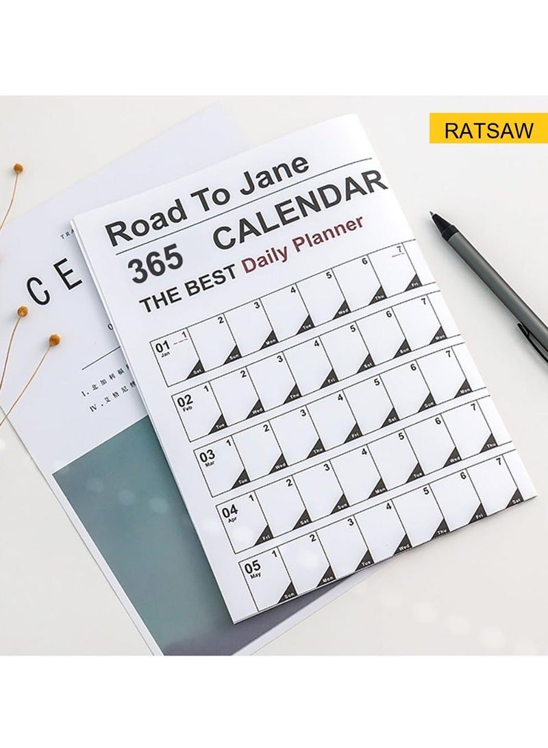 365 Days Calendar Planner Sheet Wall Calendar Yearly Daily Schedule Poster Calendar To Do List Annual Planner for Office Supplies - Image 2