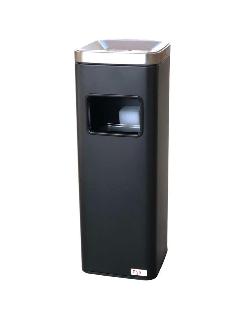 AKC AKC Ashtray Square Bin | 30 Liters | Black 