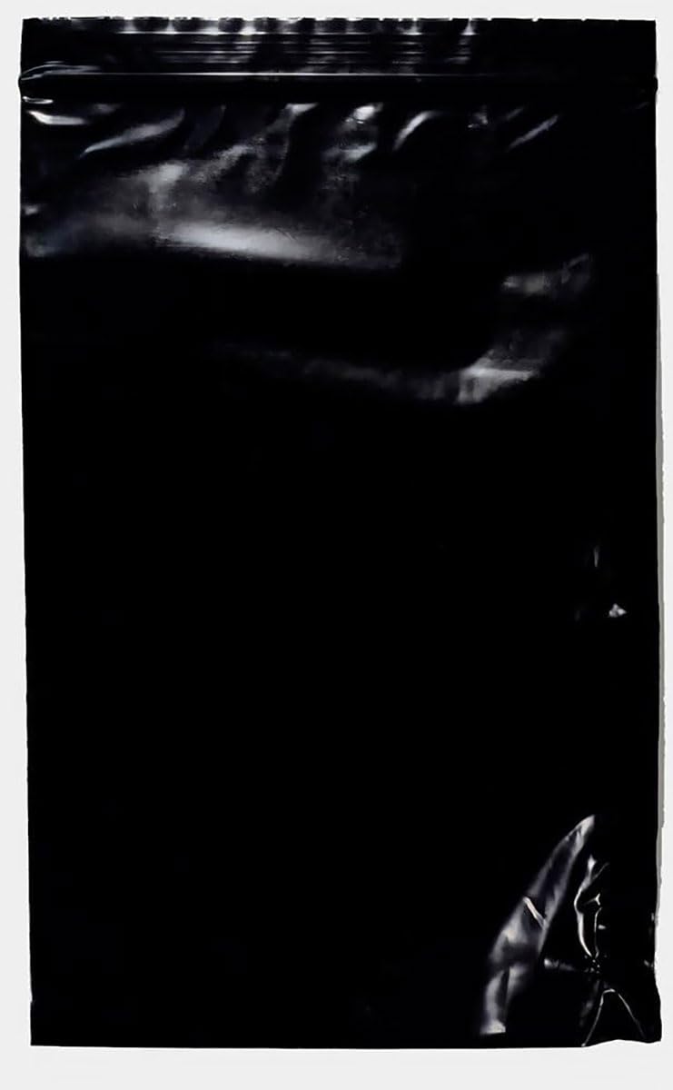 uGems 6"" X 9"" Black Resealable Zip Lock Bags -100 Pack Of Opaque Plastic Storage Bags For Privacy  Light Protection  And Food Storage Ideal For Crafts  Tools  Office Supplies Sku R69Bk-100 - Image 1
