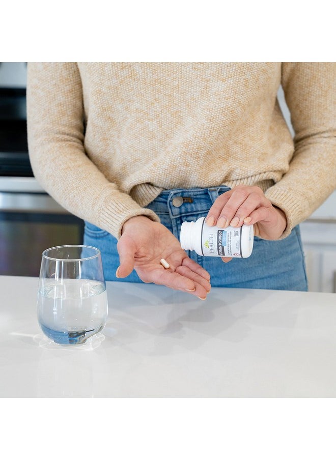 هيلث آز إت أوت تو بي - الصحة كما ينبغي أن تكون مكمل فيتامين K2 MK7 150mcg | يعمل مع فيتامين د | خالٍ من الصويا | تم اختباره من حيث النقاء والقوة | 100 كبسولة - Image 1