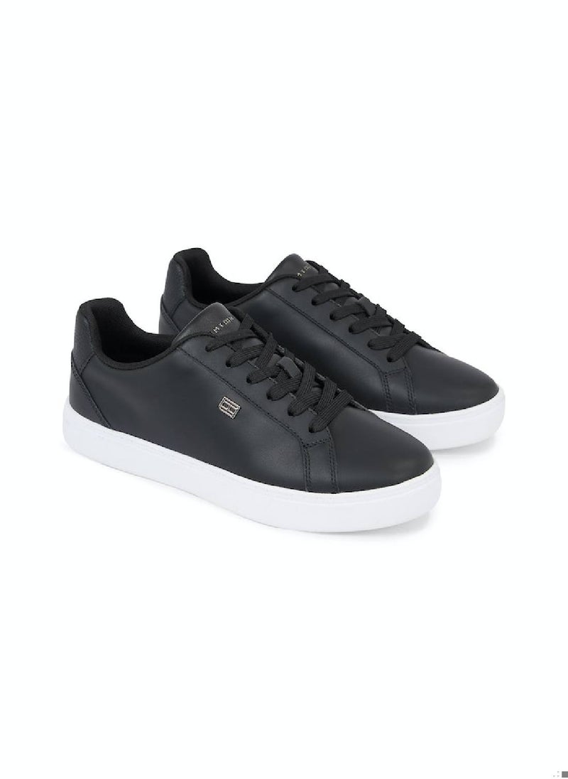 Women's Essential Leather Cupsole Court Trainers -  Leather upper, Black - pzsku/ZD17874F7FF73862A40F5Z/45/_/1724216610/01cfbee5-04fc-4997-9313-637da26f97e5