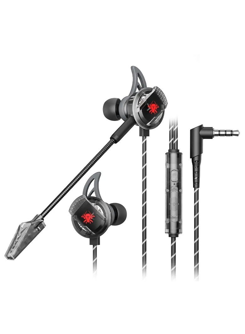 Plextone RX3 Pro Wired Earphones with 3.5mm AUX Jack and Removable Dual Microphone HD Stereo In-Ear Headphones Hifi Sound Quality for Mobile Phones and Tablets Black - Image 1