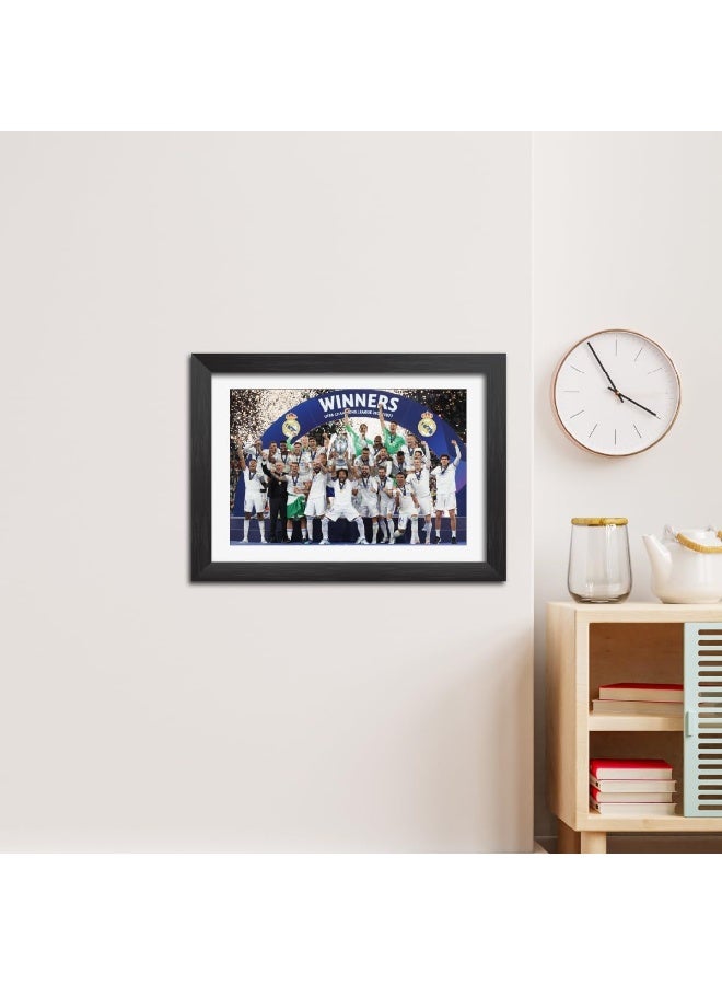 TenorArts TenorArts Real Madrid Poster UCL 2022 Moments Laminated Poster Framed Painting with Matt Finish Black Frame (12 inches x 9 inches) - Image 5