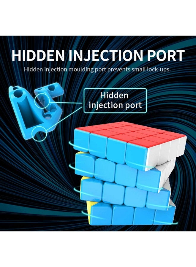 D ETERNAL 4X4 Stickerless Cube | Beginner Speedcube For Kids & Adults With Cube Stand And Protecting Pouch Bag Cube Combo Set (4X4+Stand+Bag) - Image 5