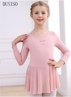 DUNISO Girls Ballet Dresses Leotards with Skirt Long Sleeves Dance Dress Ballerina Tutu Outfit Cotton Dress Ballet Skirt Mini Skirt Princess Dresses Dance Wear Clothes for Little Girl  - Image 2