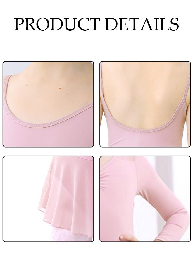 DUNISO Girls Ballet Dresses Leotards with Skirt Long Sleeves Dance Dress Ballerina Tutu Outfit Cotton Dress Ballet Skirt Mini Skirt Princess Dresses Dance Wear Clothes for Little Girl - Image 4