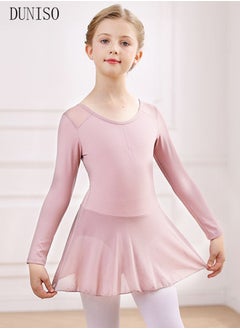 DUNISO Girls Ballet Dresses Leotards with Skirt Long Sleeves Dance Dress Ballerina Tutu Outfit Cotton Dress Ballet Skirt Mini Skirt Princess Dresses Dance Wear Clothes for Little Girl  - Image 5
