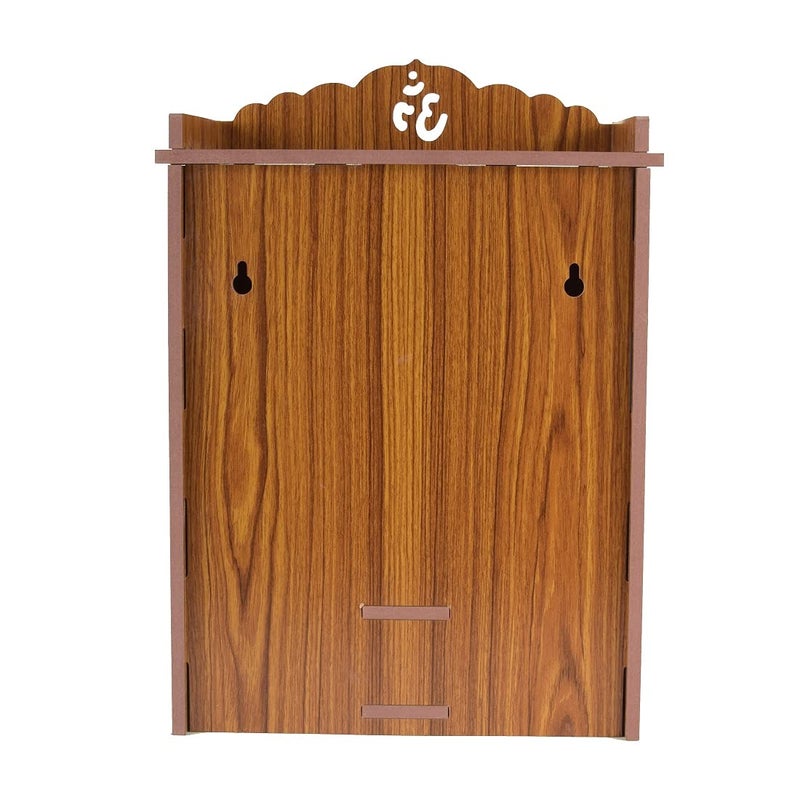 nexat Wooden Acrylic Design Door Big TempleBig Temple with DrawerGod TemplePooja MandirFoldable Design TempleBig Wooden Temple for Home19x28x43CM Red - Image 5