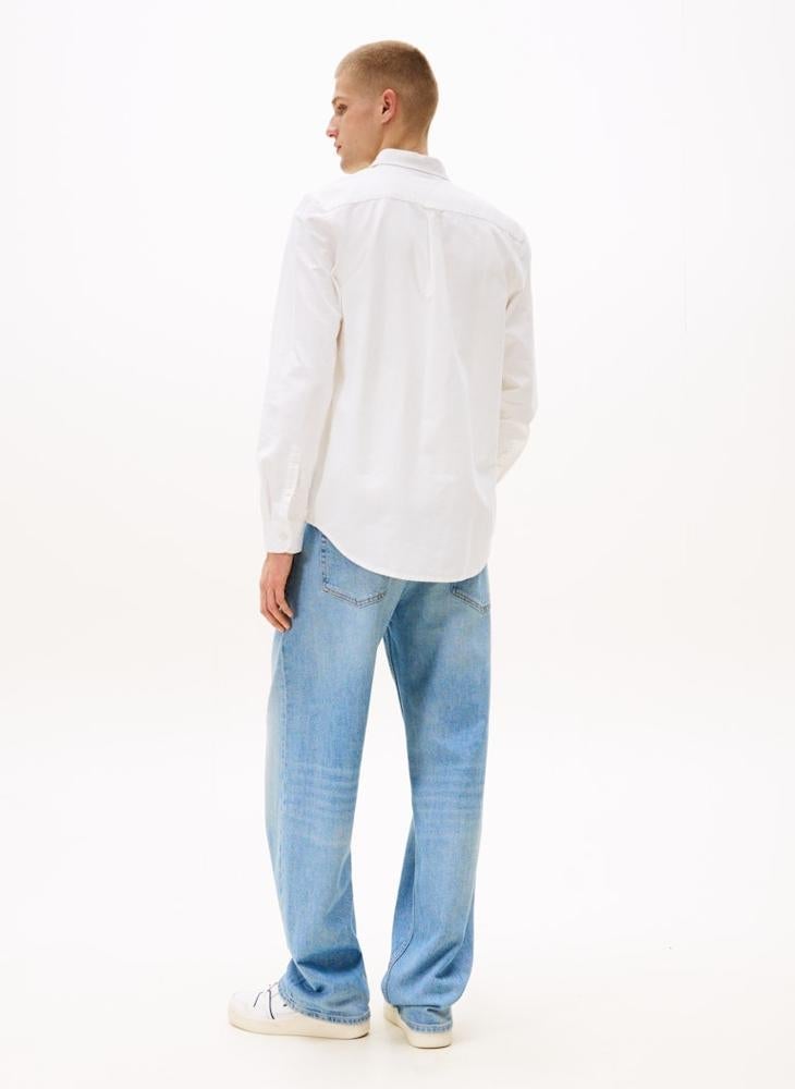 TOMMY JEANS Regular Fit Flag Embroidery Oxford Shirt - Image 2