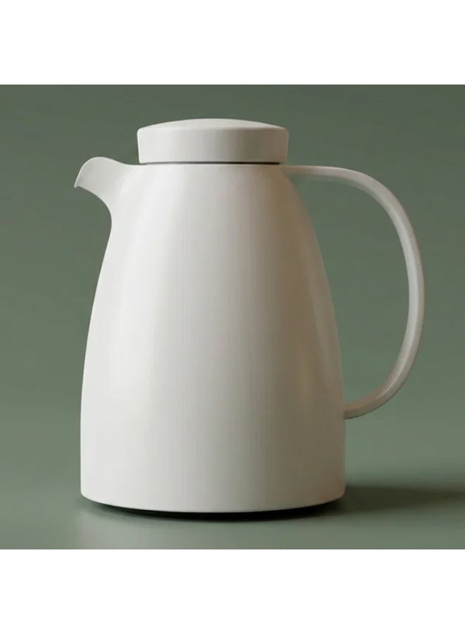 LEEMA thermos, 1 liter, compressor, thermal glass inner container, plastic outer shell - white - Image 1