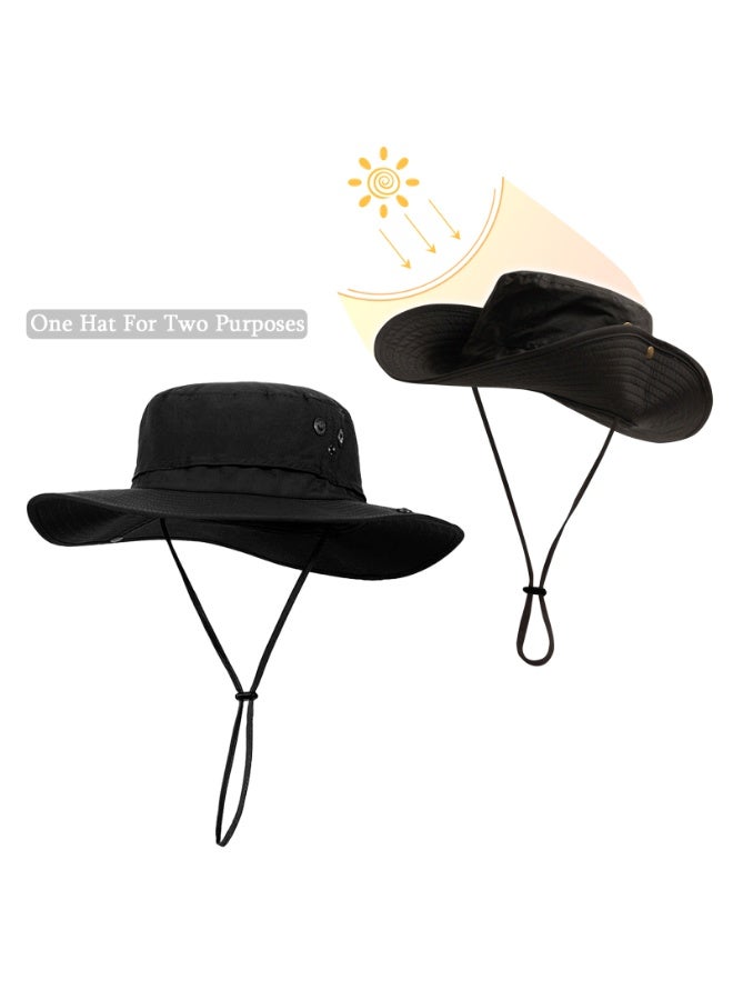 Sun-protective hiking hat with wide brim for outdoor use - Image 3