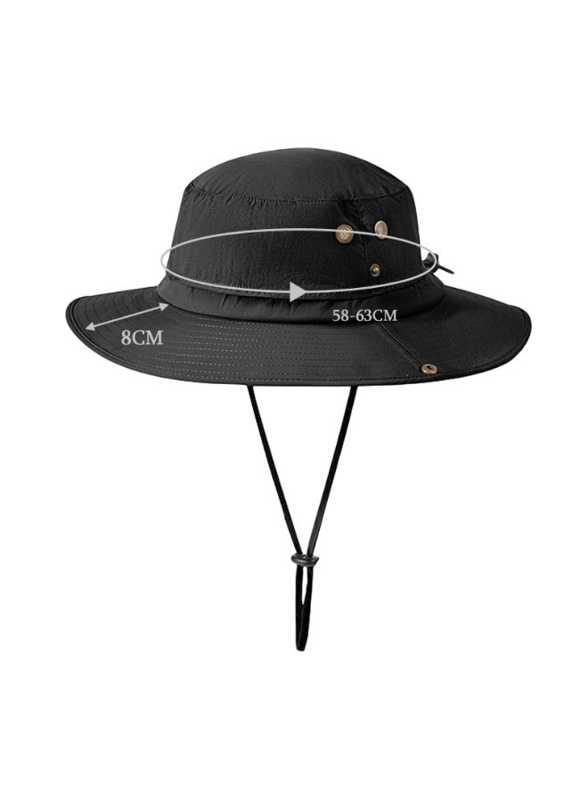 Sun-protective hiking hat with wide brim for outdoor use - Image 2