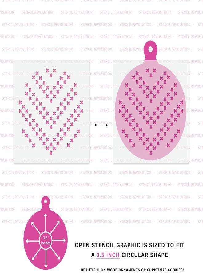 Stencil Revolution Greek Cross Christmas Ornament Stencil - Reusable Stencils for Painting - Create DIY Greek Cross Christmas Ornament Home Decor - Image 5