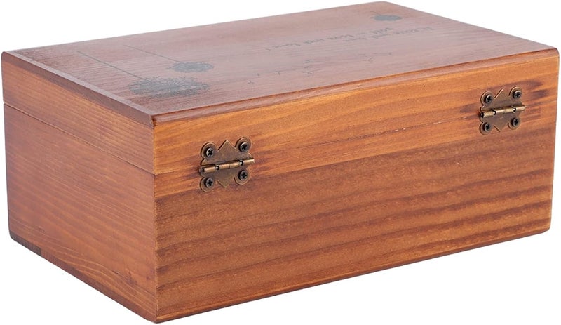 klarako Large Wooden Boxes with Hinged Lids Sewing Kit Accessories for Craft, Art, Hobbies, Jewelry Box and Home Storage - Image 3