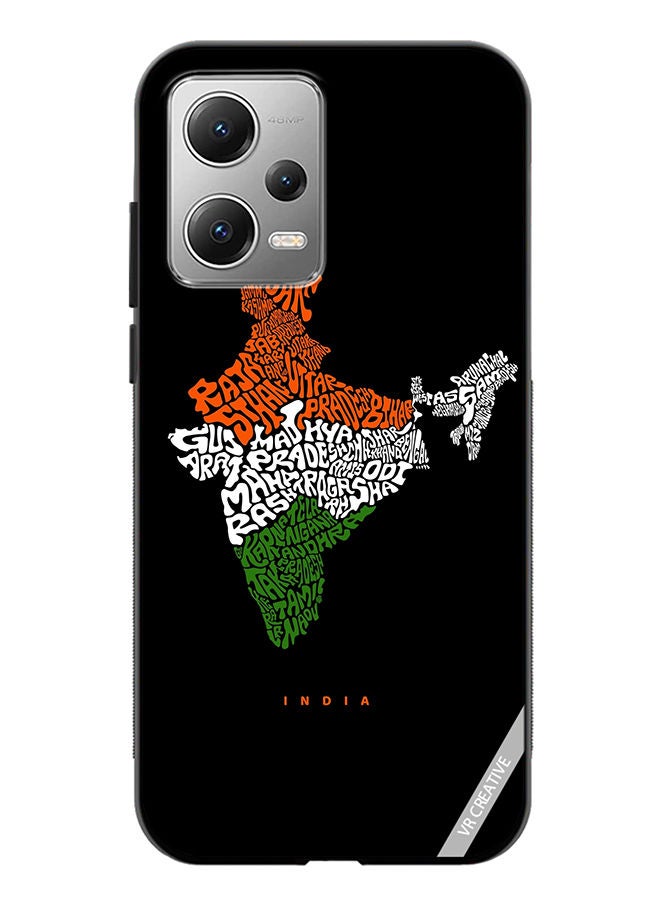 VR CREATIVE Protective Case Cover For Xiaomi Redmi Note 12 India Map With All Indian States Name Design Multicolour - Image 1