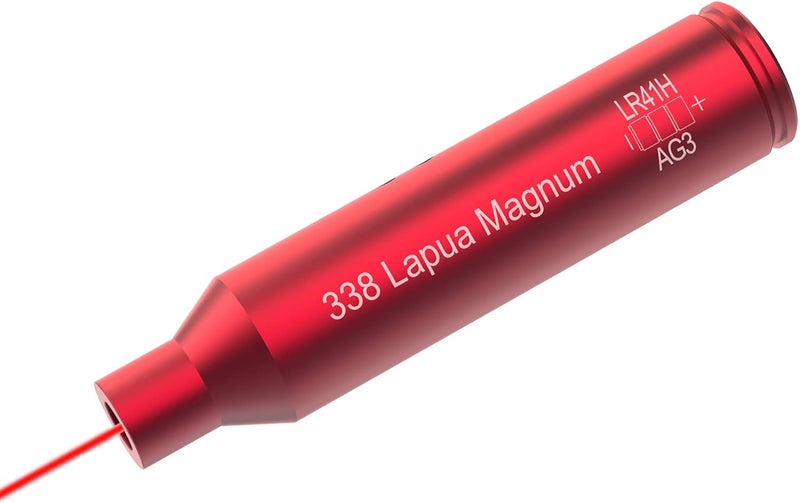 TPO .223/.308/30-30/30-06/.350 Legend/300BLK/6.5 Creedmoor/450 Bushmaster/338/Crossbow/.300 Win/7.62X54R/6.5 Grendel/5.7x28/.458 Socom Red Laser Bore Sight w/ 6 Batteries - Image 1