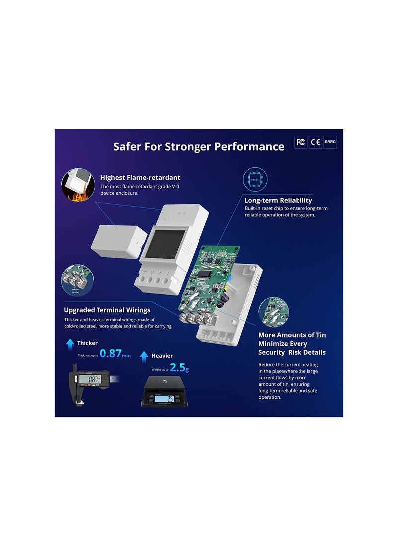 SONOFF - SONOFF POWR316D 16A WiFi Smart Power Meter Switch with Energy Monitoring - Image 1