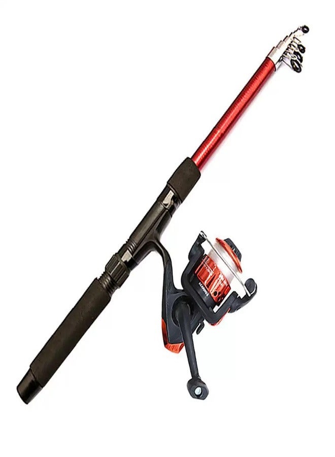Generic Lures Set Hard Sea Fishing Rod and Reel Combos, Portable Telescopic Fishing Rod and Reel Combo Kit with Carrier Bag Fishing Gear Fishing Lures Complete Sea Pole Kit  - Image 2