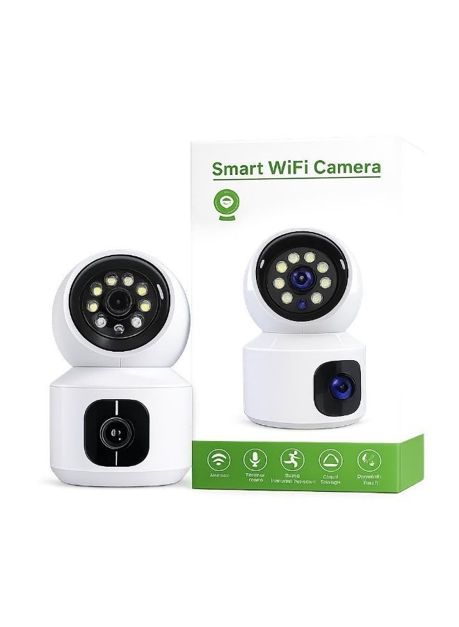 GEEK SPACE 4G Smart Security Camera Dual Lens 360° PTZ Indoor Wireless CCTV Camera with SIM Card Support, AI Human Detection, Infrared Night Vision, Two-Way Audio, App Remote Viewing, Cloud & SD Card Storage, HD Home Surveillance Camera for Home, Office & Shop - Image 2