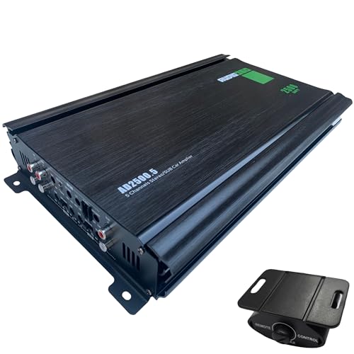 Audiobank Audio360 AD2500.5 5-Channel Car Audio Amplifier, 2500W Max Power, Compact Class AB+D Bridgeable Amp with Triple 30A Fuses, 90dB SNR, Subwoofer Channel Included - Image 1