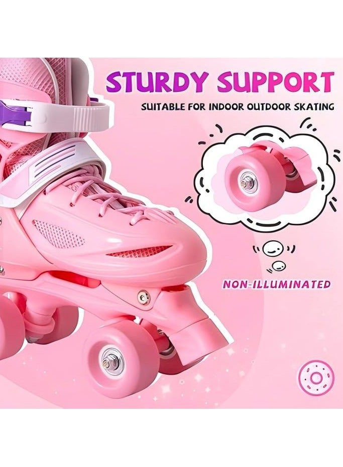 Generic Roller Skates, Kids Roller Skates for Girls Boys Ages 3-12, 4 Sizes Adjustable, Full Hard Shell Protection, Toddler Skates for Beginners,  Birthday Gift for Indoor Outdoor  - Image 5