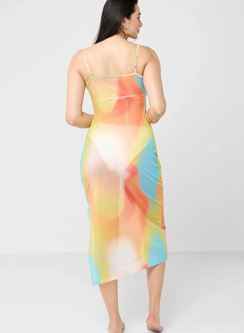 CALVIN KLEIN Strappy Printed Beachwear