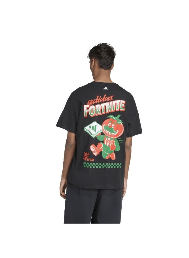اديداس تيشيرت رجالي أسود مطبوع بأكمام قصيرة - Image 3