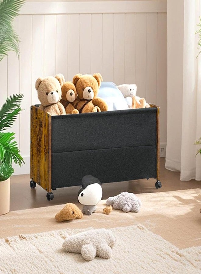 FOUCSSOMEI Toy Box, Toy Storage Organizer, Toy Box for Boys Girls, Wooden Kids Storage, Patented Design - Image 2
