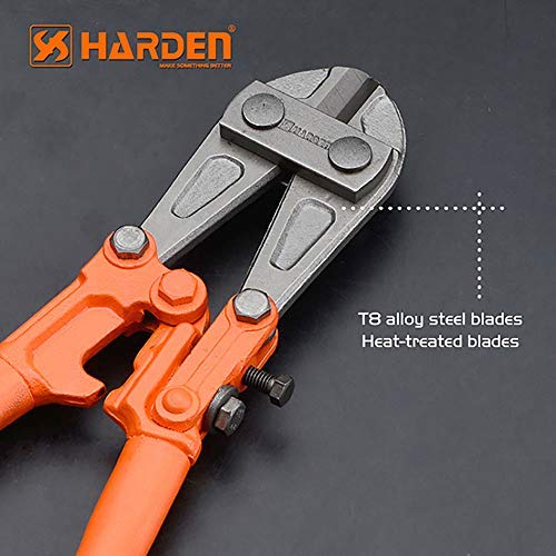 Harden 12" Professional T8 Alloy Steel Blades Bolt Cutter, Heat-Treated, High Hardness and Shear Sharp, Ergonomics TPR handle - 570011 - Image 3