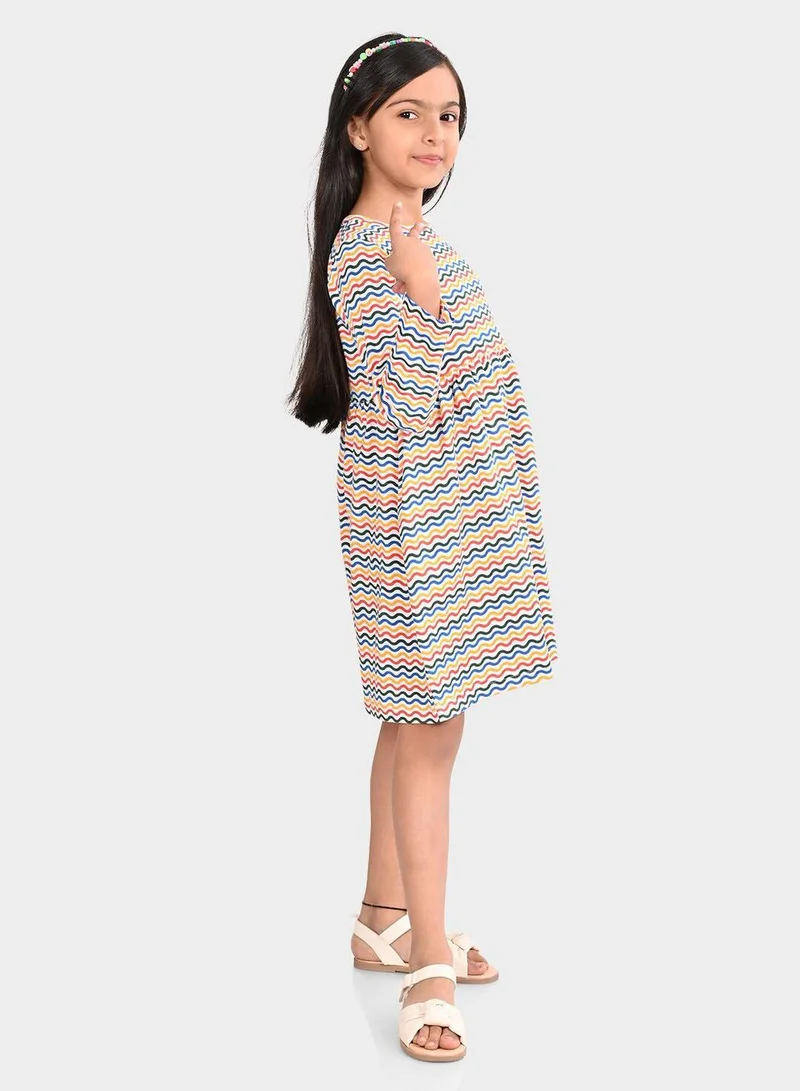 Bonkids Wavy Knit Dress