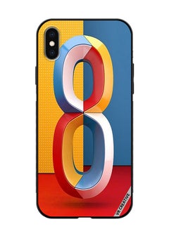 Protective Case Cover For Apple iPhone XS Max Number 8 Design Multicolour