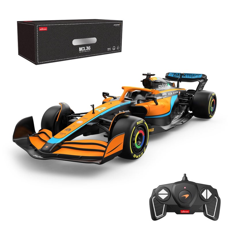 RASTAR McLaren Formula 1 Race Toy Car 2022 118 F1 McLaren MCL36 Remote Control Car Model Vehicle Lando Norris Daniel Ricciardo Drive to Survive - Image 2