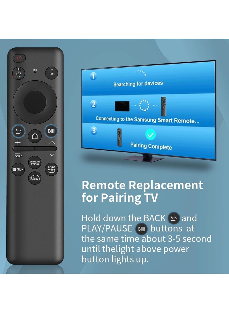 TIGER Newest 2023 BN59-01432A Solar Voice Remote Control – Rechargeable with Solar Cell – Universal Replacement for Samsung Neo QLED 8K HDR Ultra HD Smart TVs – VG-TM2360E – Eco-Friendly & Easy Pairing - Image 2