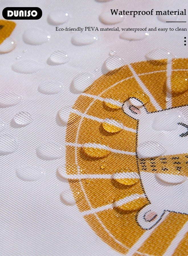 DUNISO Microwave Oven Dust Proof Cover, Microwave Oven Protector Dust with 4 Storage Organizer Bags, Multi-Purpose Microwave Oven Top Cover, Waterproof and Oil Proof Cloth Decoration Kitchen Utensil Cover 85×35CM - Image 5