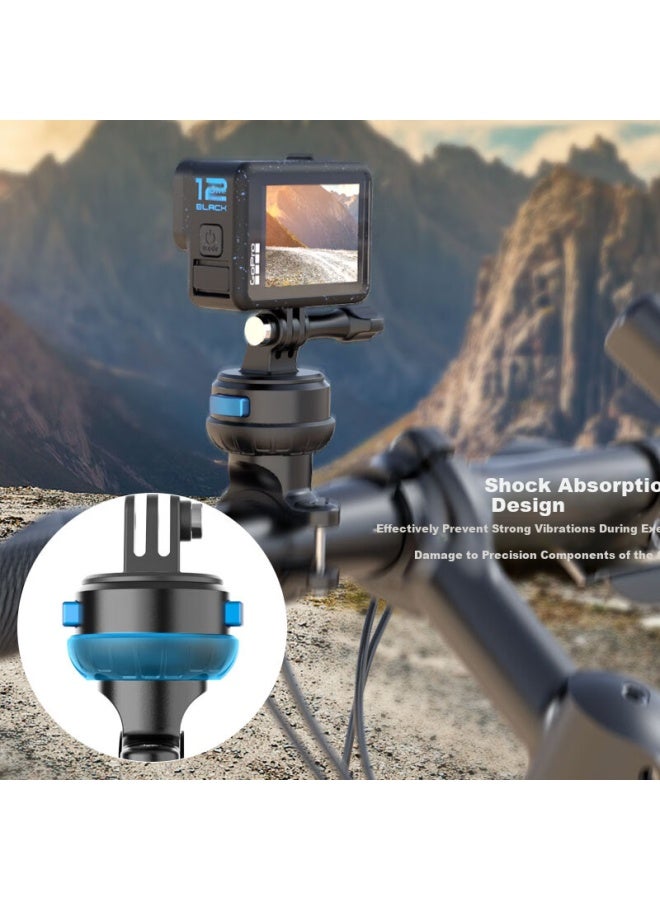 Surewo Magnetic Quick Release Bike Mount For Dji Action 5 Pro/4 Osmo Action Camera, Bicycle Handlebar Clamp Mount For Gopro 13 Accessories - Image 4