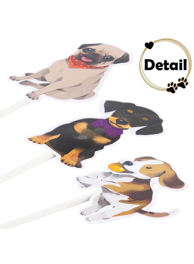 umoni Dog Cupcake Toppers Dog Birthday Party Decoration Puppy Dog Theme Cake Decorations For Pet Dog Party Baby Shower Supplies 36Pcs 18 Styles - Image 5