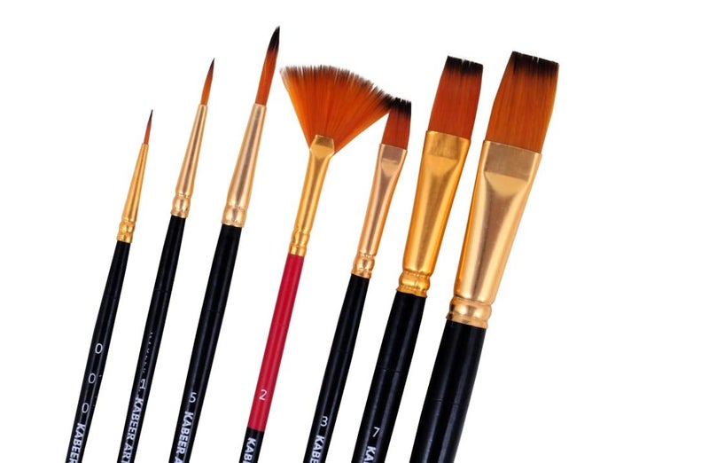 Kabeer Art Synthetic Hair Mix Brush Set for Acrylic, Watercolor, Modern Art Painting - Image 2