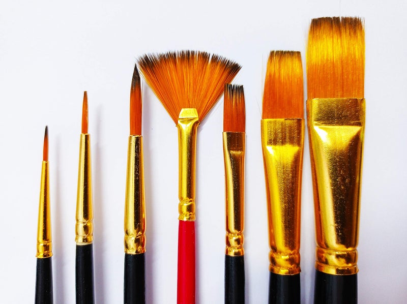 Kabeer Art Synthetic Hair Mix Brush Set for Acrylic, Watercolor, Modern Art Painting - Image 5