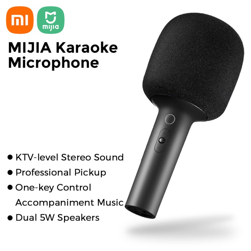 Wireless Karaoke Microphone : Dark Gray BT 5.1 Connection - KTV-Level Stereo Sound DSP Noise Cancellation for Home Party Singing Large Screen Compatibility - Image 2