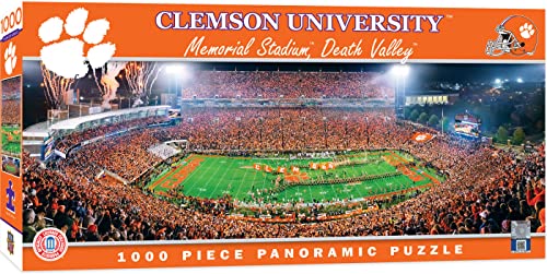 MasterPieces 1000 Piece Sports Jigsaw Puzzle - NCAA Clemson Tigers Center View Panoramic - 13"x39" - Image 1