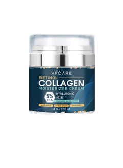 AFCARE Premier Advanced Collagen Moisturizer Face Cream with Retinol and Hyaluronic Acid for Men, Anti-aging Skincare Facial Moisturizer, Hydrating Lotion, Moisturizing to Reduce Wrinkles, 1.7 Fl Oz  - Image 1