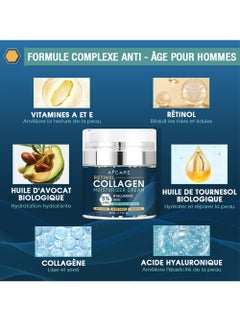 AFCARE Premier Advanced Collagen Moisturizer Face Cream with Retinol and Hyaluronic Acid for Men, Anti-aging Skincare Facial Moisturizer, Hydrating Lotion, Moisturizing to Reduce Wrinkles, 1.7 Fl Oz  - Image 3