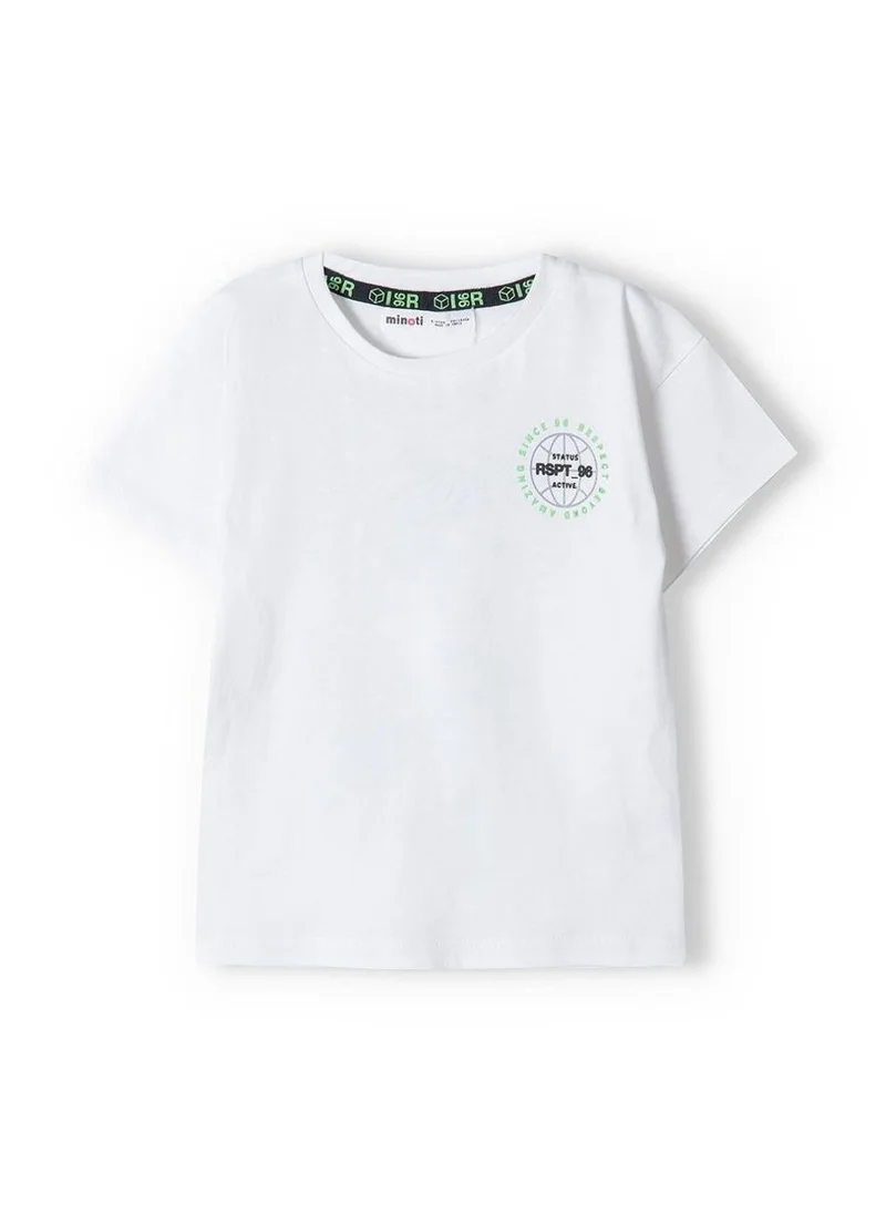 MINOTI Boys t-shirt with photographic print white