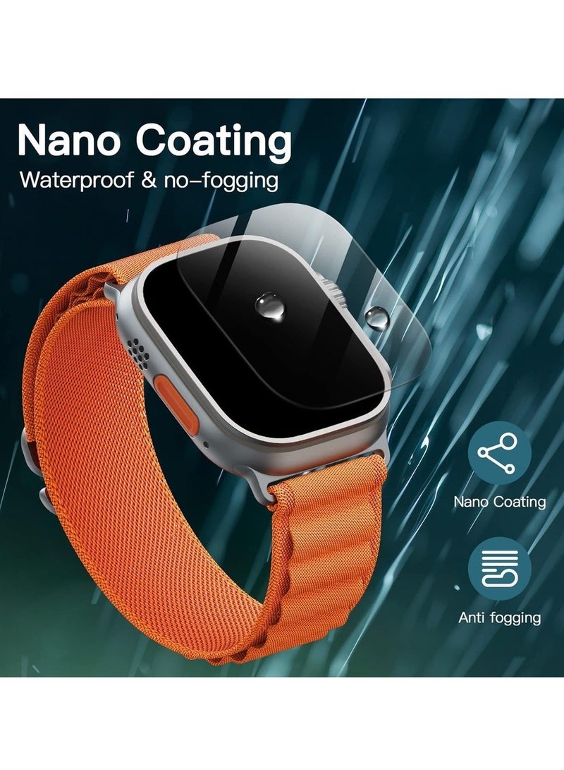 Screen Protector For Apple Watch Ultra 2/1 49mm Tempered Glass HD Clear 3 Pack  - Image 4