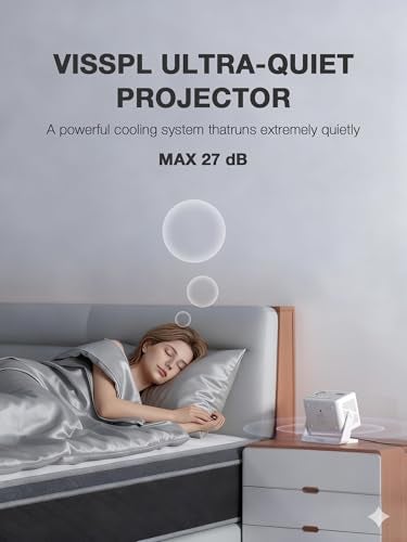 VISSPL 【Compatible with Netflix & Auto focus 】VISSPL Smart Projector with WiFi and Bluetooth, Auto Focus & Keystone Protable Mini Projector with Stand, 4K Home Theater Projector - Image 5