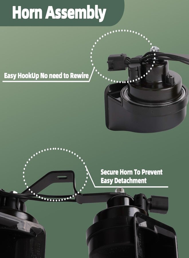 Mocar7 Horn Assembly with Bracket Compatible with 2014-2020 GMC Sierra 1500 Yukon Yukon XL Chevy Silverado Tahoe Suburban Cadillac Escalade - Image 4