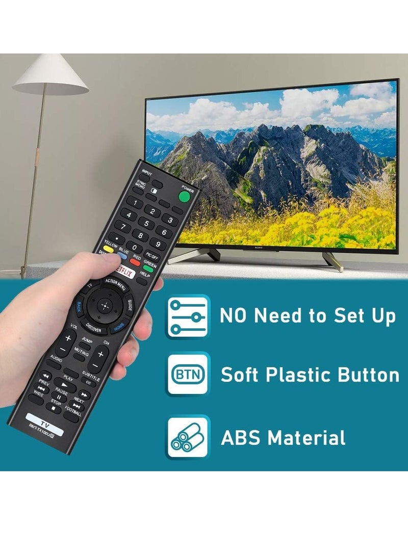 ELTRAZONE Smart Remote Control Sony Bravia Sony Bravia UHD Crystal 4K Smart HDR OLED LCD LED HDTV RMT-TX100U with Netflix XBR KDL Series with battery - Image 4