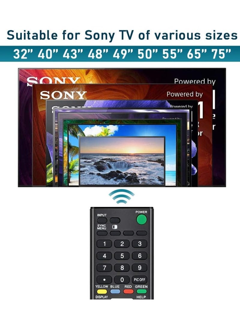 ELTRAZONE Smart Remote Control Sony Bravia Sony Bravia UHD Crystal 4K Smart HDR OLED LCD LED HDTV RMT-TX100U with Netflix XBR KDL Series with battery - Image 3