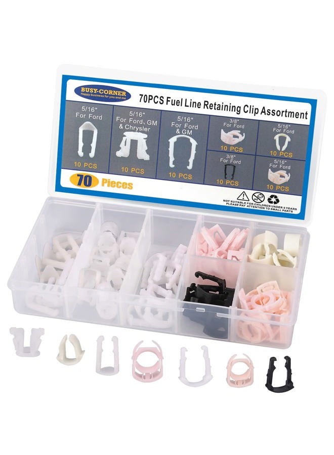 BUSY-CORNER 70 Pieces Fuel Line Retaining Clip, Fuel Line Retainer Clip Assortment Kit … - Image 5